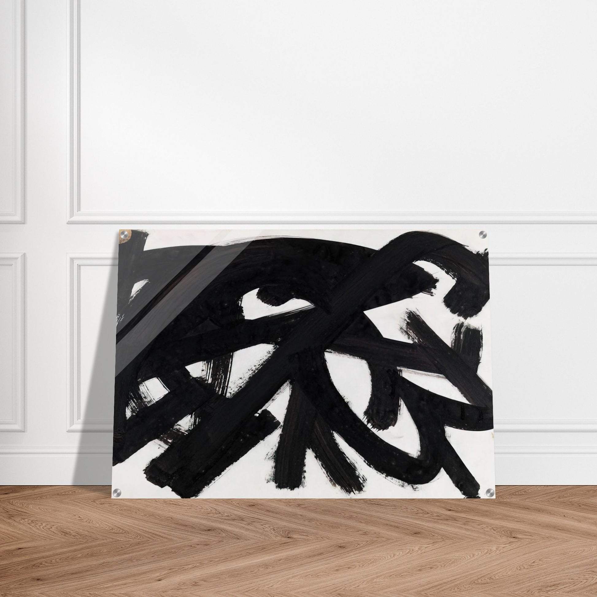 Brou de noix sur papier 48 x 62,5 cm, 1946 - 1946 - Pierre Soulages Acrylic Print - 70x100 cm / 28x40″ inches | Pierre Soulages Wall Art | Pierre Soulages Prints
