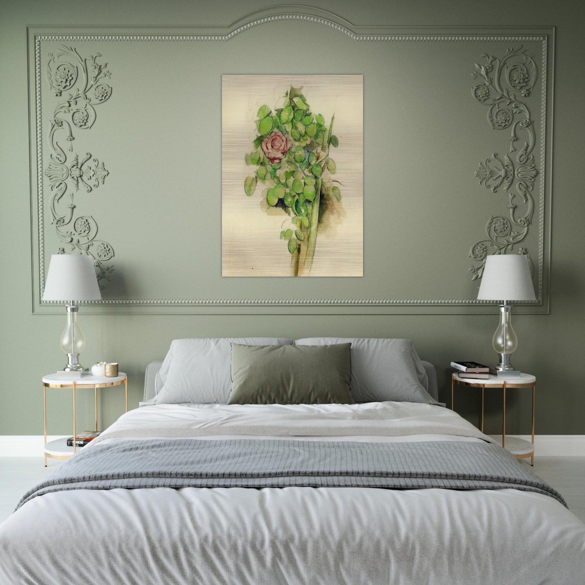 Rose Bush - Paul Cézanne Brushed Aluminum Print - 70x100 cm / 28x40 inches | Paul Cézanne Aluminum Print | Paul Cézanne Prints