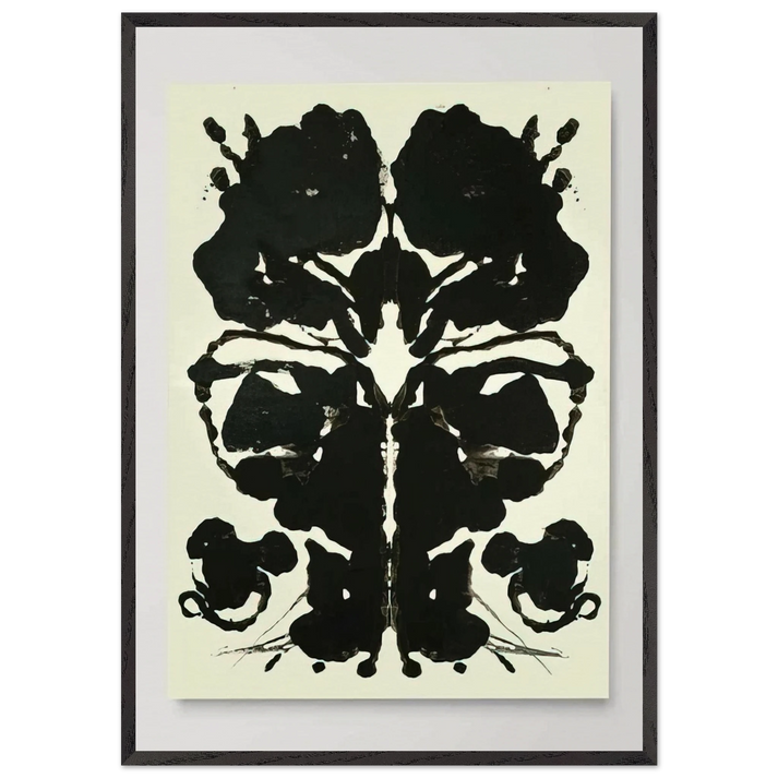 Rorschach - Andy Warhol 70x100 cm / 28x40 inches Framed Art Print – Black Wooden Frame
