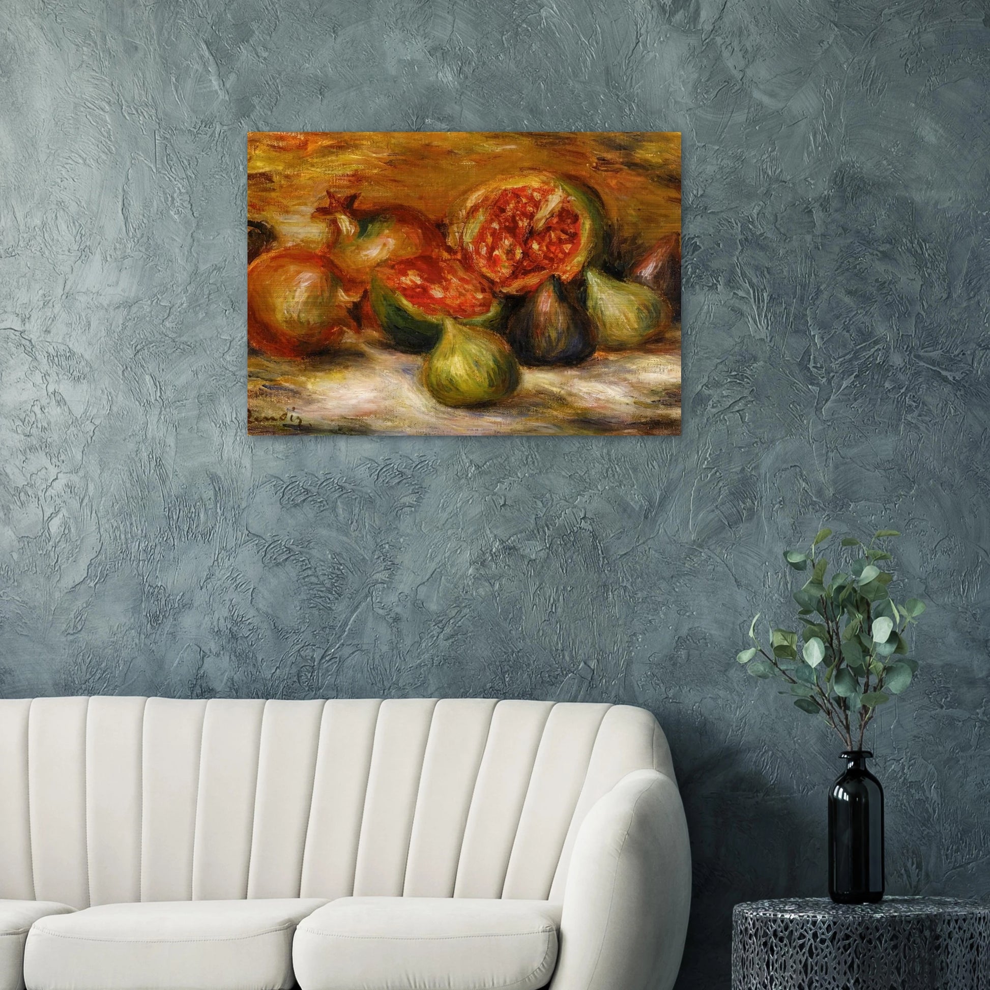 Still Life with Figs - Pierre-Auguste Renoir Brushed Aluminum Print - 70x100 cm / 28x40 inches | Pierre-Auguste Renoir Aluminum Print | Pierre-Auguste Renoir Prints