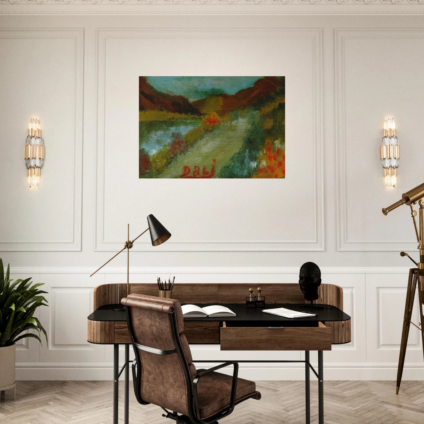 LANDSCAPE 2 - Salvador Dali Brushed Aluminum Print - 70x100 cm / 28x40 inches | Salvador Dali Aluminum Print | Salvador Dali Prints