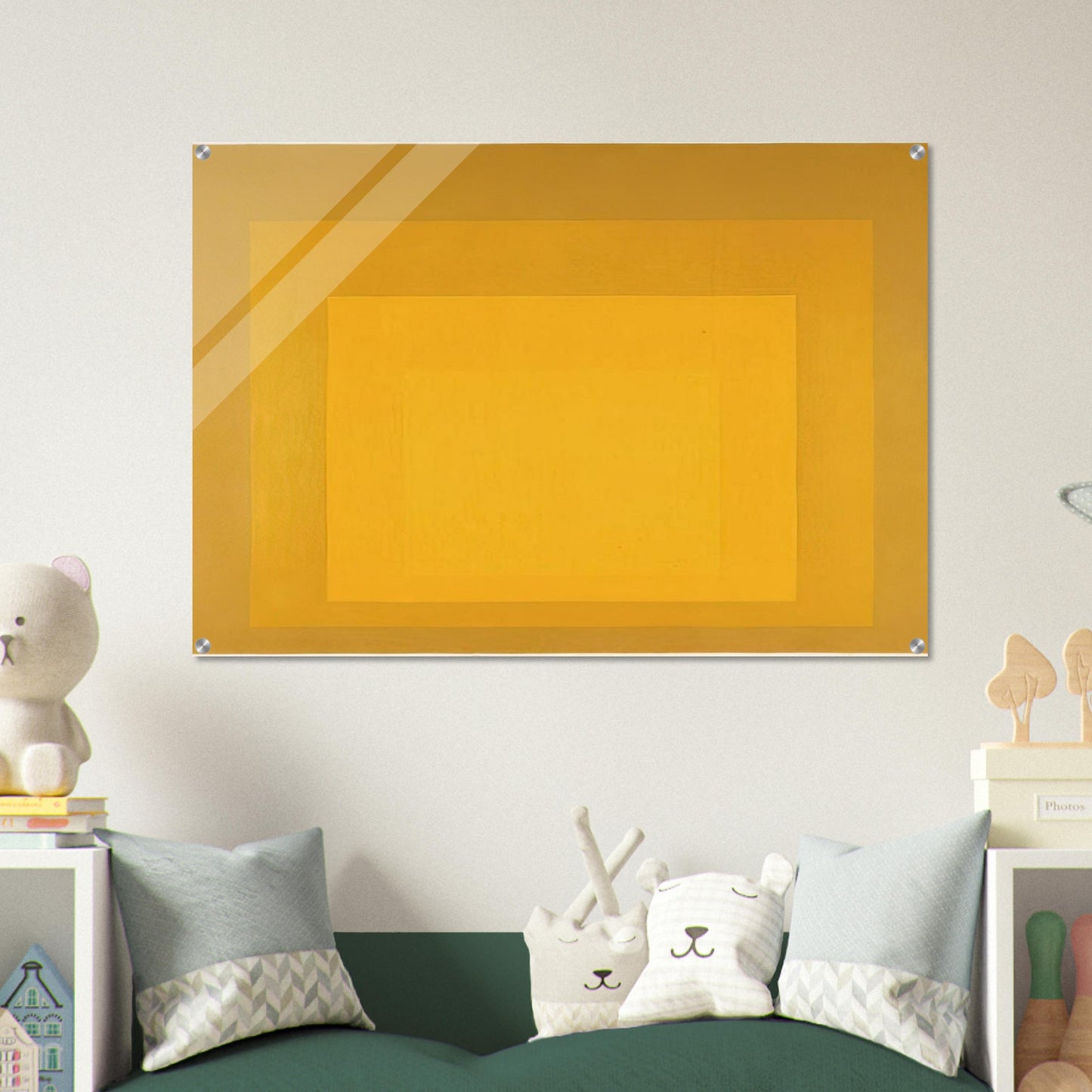 STUDY FOR HOMAGE TO THE SQUARE DEPARTING IN YELLOW 1964 - Josef Albers Acrylic Print - 70x100 cm / 28x40″ inches