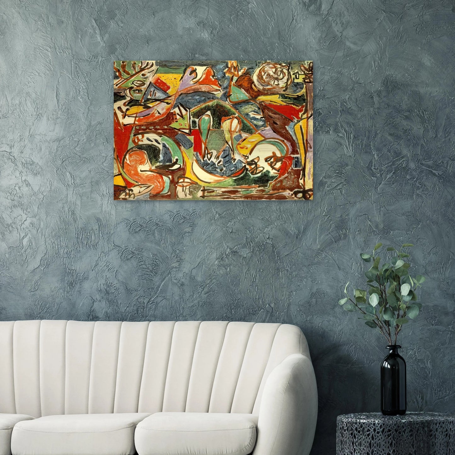 THE KEY - Jackson Pollock Brushed Aluminum Print - 70x100 cm / 28x40 inches | Jackson Pollock Aluminum Print | Jackson Pollock Prints