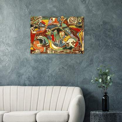 THE KEY - Jackson Pollock Brushed Aluminum Print - 70x100 cm / 28x40 inches | Jackson Pollock Aluminum Print | Jackson Pollock Prints