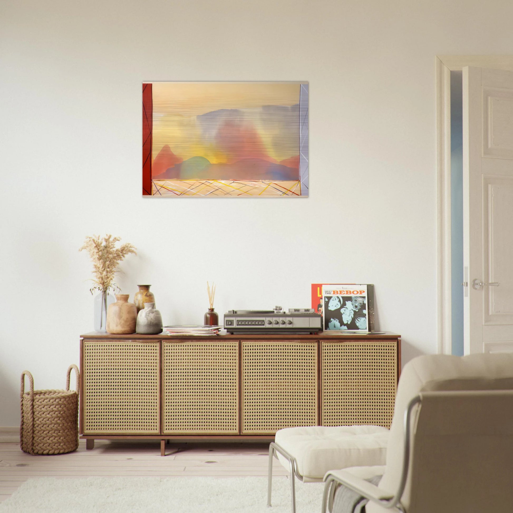 Sun In The East - 1988 - Ronnie Landfield Brushed Aluminum Print - 70x100 cm / 28x40 inches | Ronnie Landfield Aluminum Print | Ronnie Landfield Prints