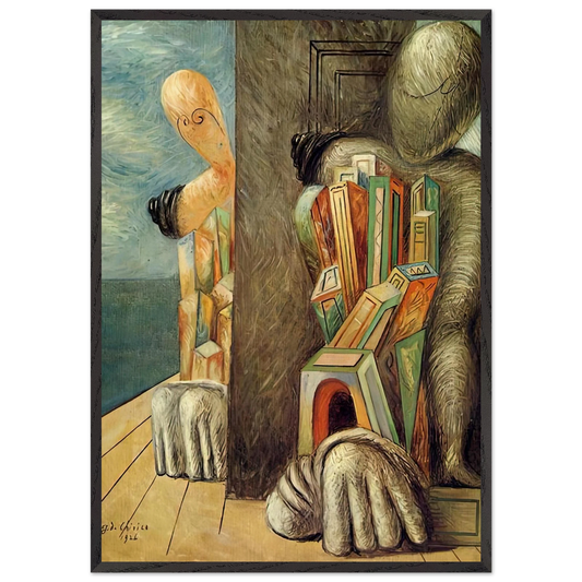 ARCHAEOLOGISTS 1926 - Giorgio de Chirico 70x100 cm / 28x40 inches Framed Art Print – Black Wooden Frame