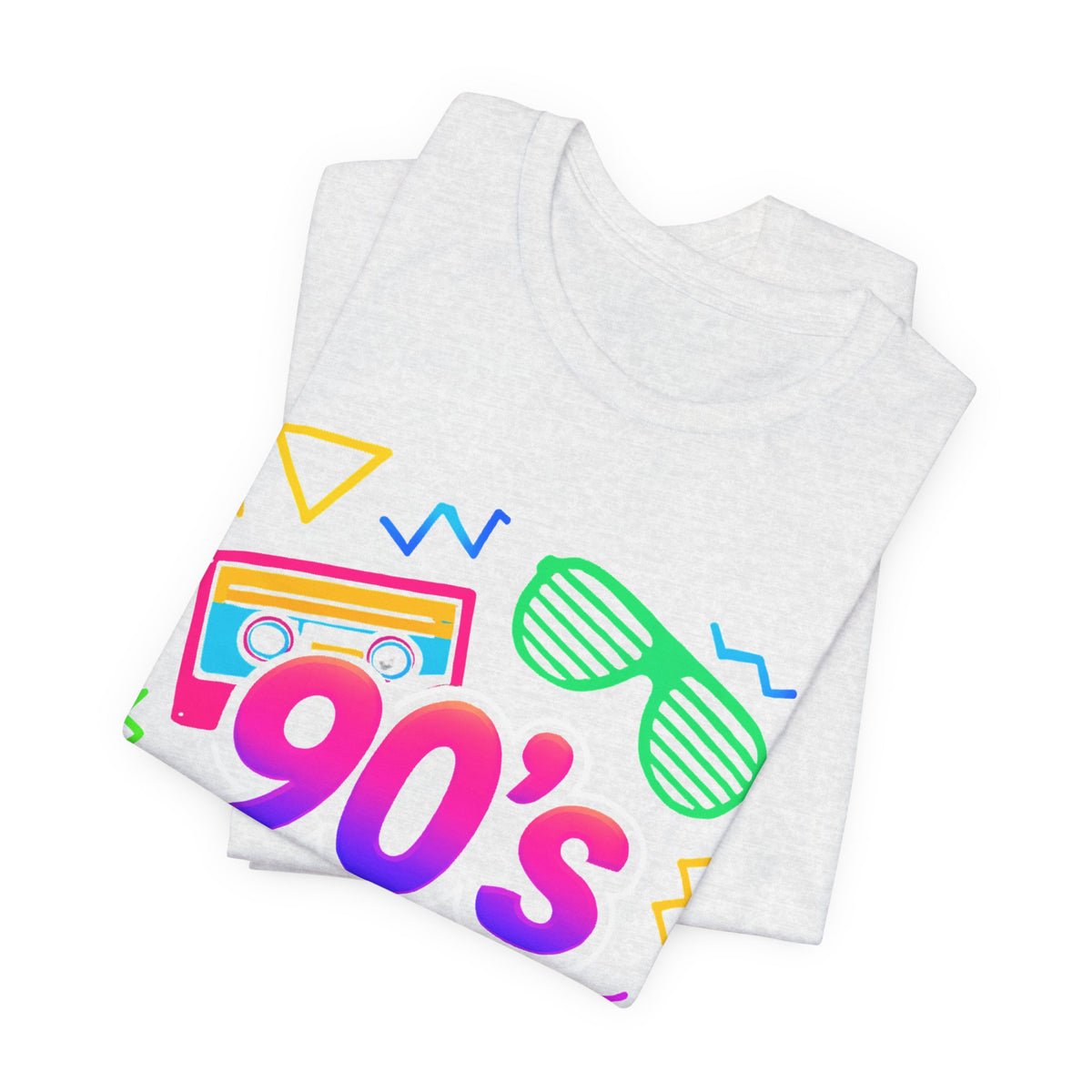 Oldschool-Musik der 90er – Arcade-Vibes. Klassischer 90er-Jahre-Vintage-Look. Retro-T-Shirt „I Heart The Nineties“ aus den 90ern.