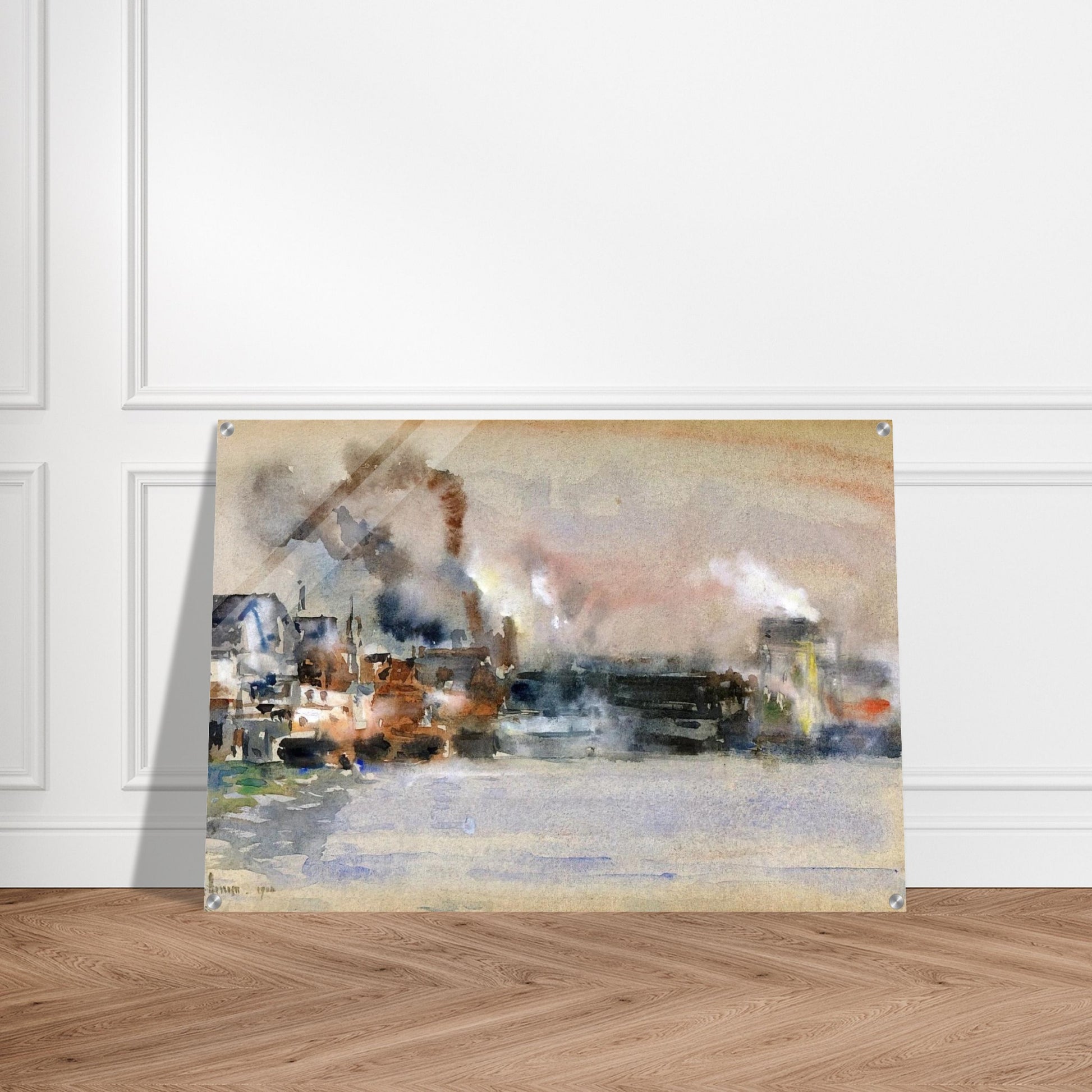 Portland Harbor - Childe Hassam Acrylic Print - 70x100 cm / 28x40″ inches
