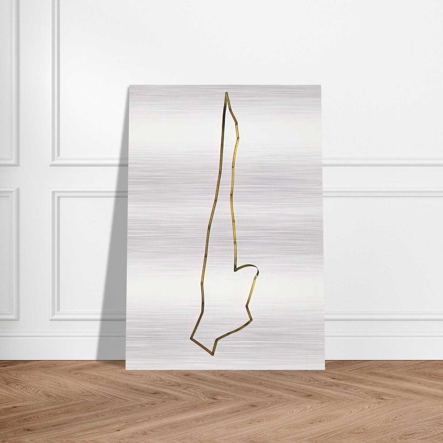 Mobile Articulated Sculpture - 1948 - Gyula Kosice Brushed Aluminum Print - 70x100 cm / 28x40 inches | Gyula Kosice Aluminum Print | Gyula Kosice Prints