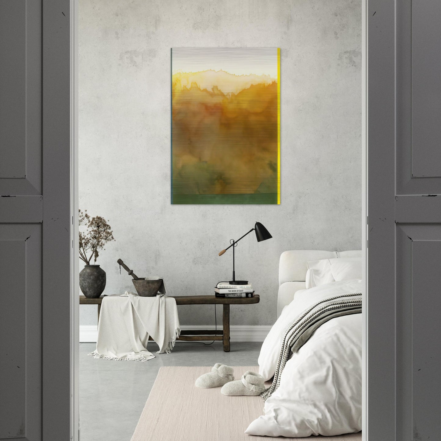 Turtle - 1977 - Ronnie Landfield Brushed Aluminum Print - 70x100 cm / 28x40 inches | Ronnie Landfield Aluminum Print | Ronnie Landfield Prints