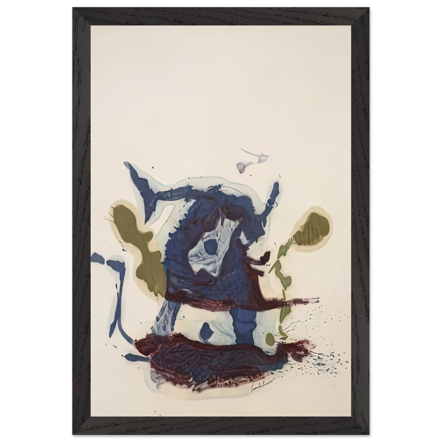 Helen Frankenthaler - Vessel, 1961- Wall Art - 21x29.7 cm / 8x12" - Premium Wooden Framed Poster With Fine Art Paper-canvas - Wood frame