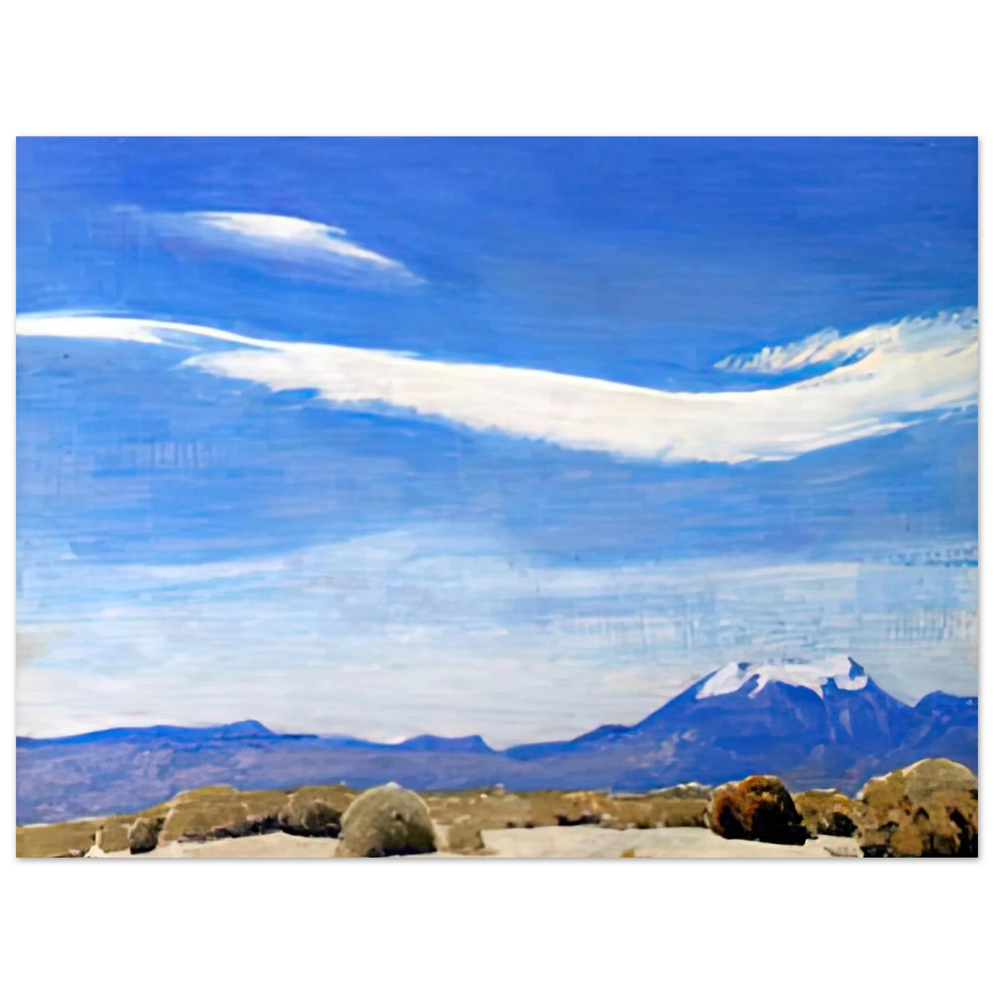 Maynard Dixon - THE CLOUD COACHELLA VALLEY CALIFORNIA 1940 Wall art - A3 (29.7 x 42  cm) - Premium Wooden Framed Poster With Fine Art Paper-canvas - Black frame