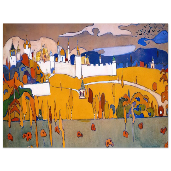 Wassily Kandinsky - WALLED CITY IN AUTUMN LANDSCAPE 1902  75x100 cm / 30x40inches Fine Art Poster