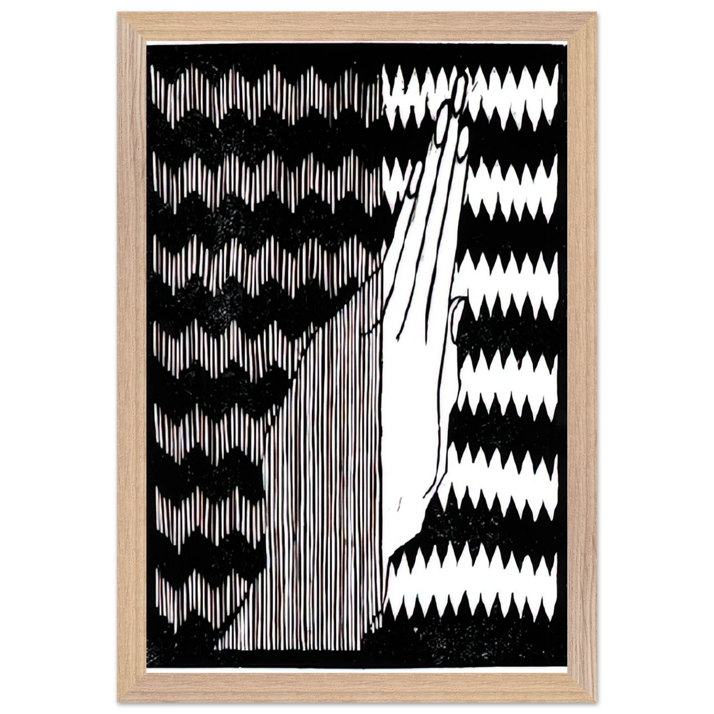 MC Escher - ESCHER (6) Wall Art - 60x80 cm / 24x32 inches - Premium Wooden Framed Poster With Fine Art Paper-canvas - White frame