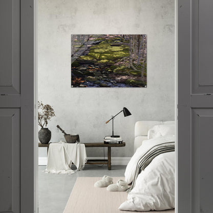 Light in Brook - Contemporary Realism - Neil Welliver Acrylic Print - 70x100 cm / 28x40″ inches