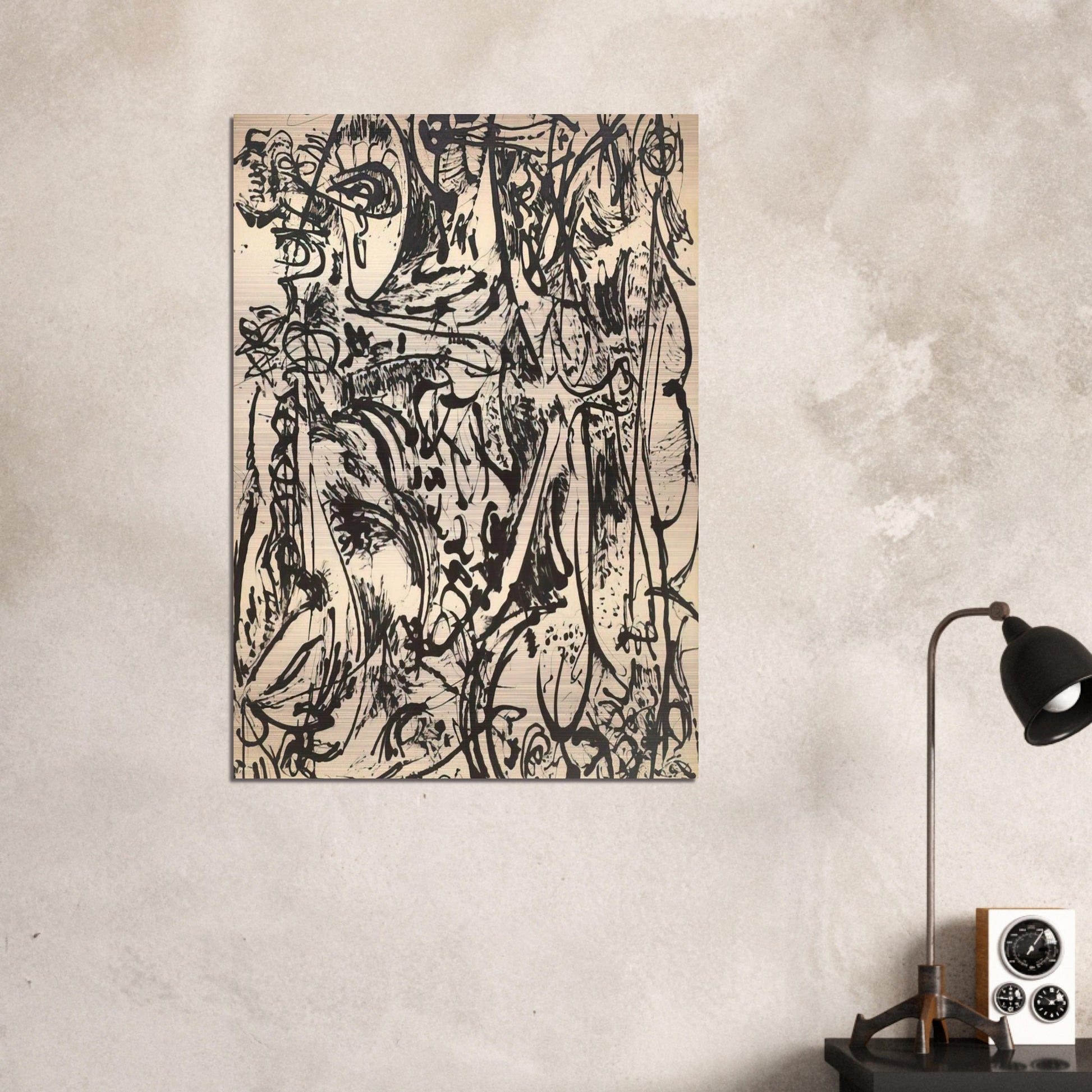 ECHO 1951 - Jackson Pollock Brushed Aluminum Print - 70x100 cm / 28x40 inches | Jackson Pollock Aluminum Print | Jackson Pollock Prints