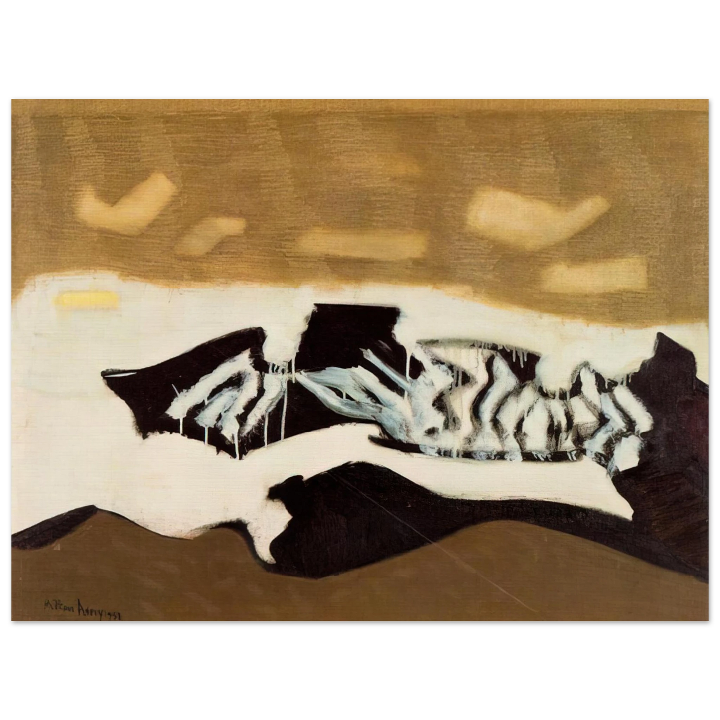 Milton Avery - Breaking Sea - 1952  75x100 cm / 30x40inches Fine Art Poster