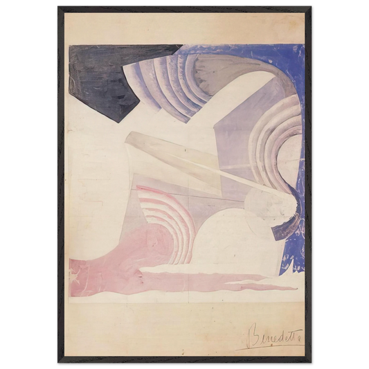 Aeropittura - 1925 Italy - Benedetta Cappa 70x100 cm / 28x40 inches Framed Art Print – Black Wooden Frame
