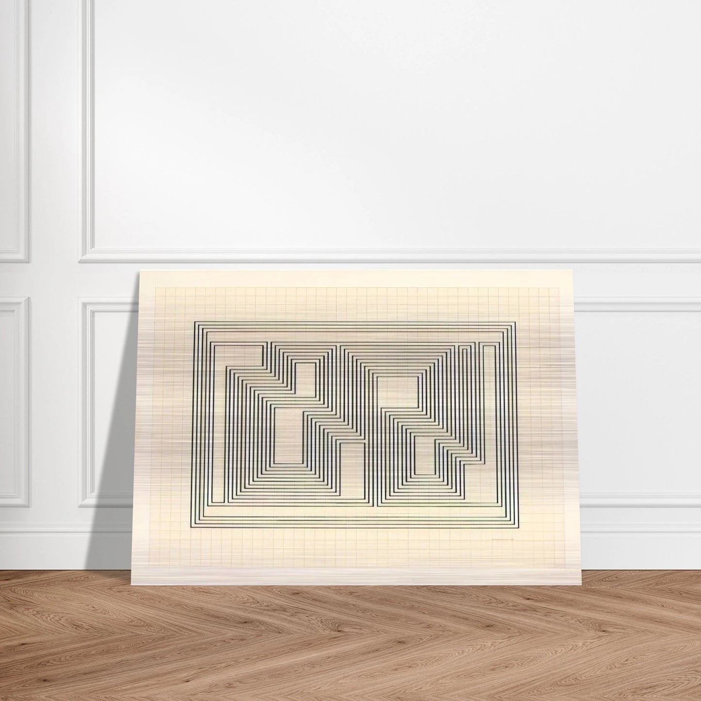 GRAPHIC TECTONIC 1941 - Josef Albers Brushed Aluminum Print - 70x100 cm / 28x40 inches | Josef Albers Aluminum Print | Josef Albers Prints
