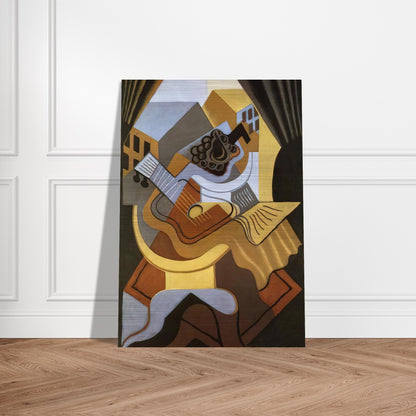PEDISTAL TABLE IN FRONT OF THE WINDOW 1921 - Juan Gris Brushed Aluminum Print - 70x100 cm / 28x40 inches | Juan Gris Aluminum Print | Juan Gris Prints