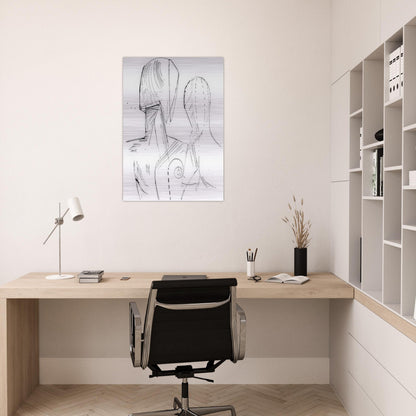 TWO MANNEQUINS - Giorgio de Chirico Brushed Aluminum Print - 70x100 cm / 28x40 inches | Giorgio de Chirico Aluminum Print | Giorgio de Chirico Prints
