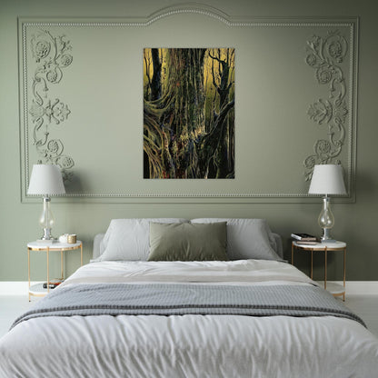 Ancient Tree - Eyvind Earle Brushed Aluminum Print - 70x100 cm / 28x40 inches | Eyvind Earle Aluminum Print | Eyvind Earle Prints