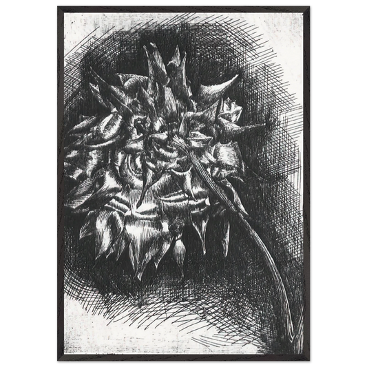 FLOWER N1 - MC Escher 70x100 cm / 28x40 inches Framed Art Print – Black Wooden Frame | Maurits Cornelis Escher Prints