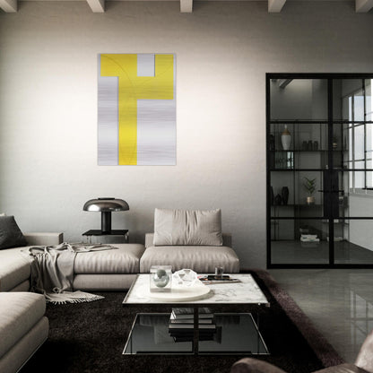 COLUMN STRUCTURE IX 2006 - Robert Mangold Brushed Aluminum Print - 70x100 cm / 28x40 inches | Robert Mangold Aluminum Print | Robert Mangold Prints