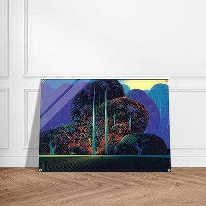 Softening Shades of Twilight - Eyvind Earle Acrylic Print - 70x100 cm / 28x40″ inches | Eyvind Earle Wall Art | Eyvind Earle Prints