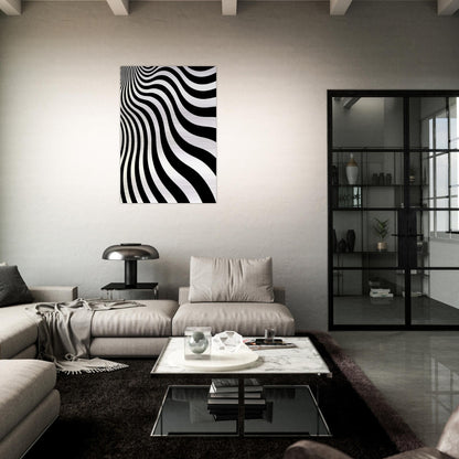 INTAKE 1964 - Bridget Riley Brushed Aluminum Print - 70x100 cm / 28x40 inches | Bridget Riley Aluminum Print | Bridget Riley Prints