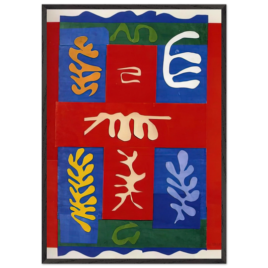 CUT OUTS 4 - Henri Matisse 70x100 cm / 28x40 inches Framed Art Print – Black Wooden Frame