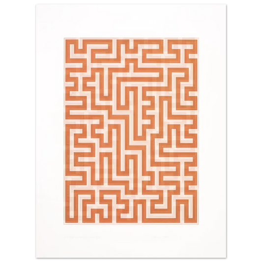 Anni Albers - RED MEANDER II 1971  75x100 cm / 30x40inches Fine Art Poster