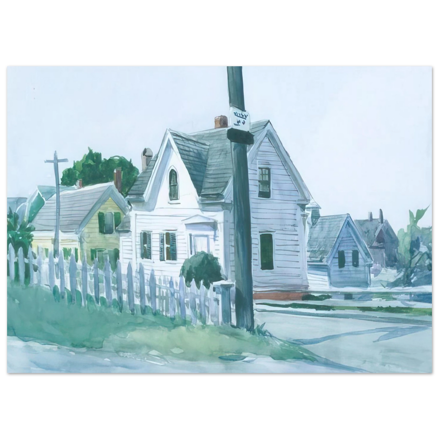 Edward Hopper - White House with Dormer Window Fine Art Poster