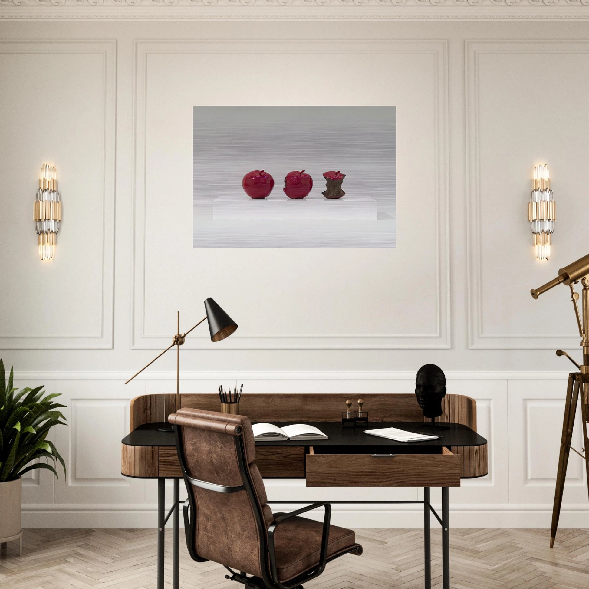 2 Minutes 33 Seconds Red - 1962 - Billy Apple Brushed Aluminum Print - 70x100 cm / 28x40 inches | Billy Apple Aluminum Print | Billy Apple Prints