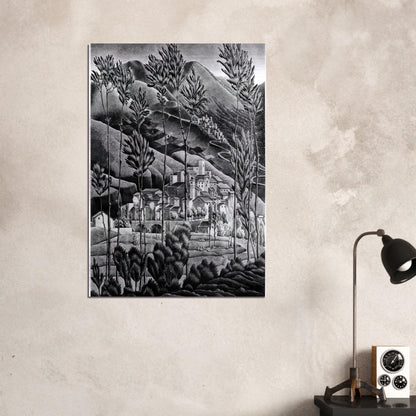 ALFEDENA ABRUZZI - MC Escher Brushed Aluminum Print - 70x100 cm / 28x40 inches | MC Escher Aluminum Print | MC Escher Prints