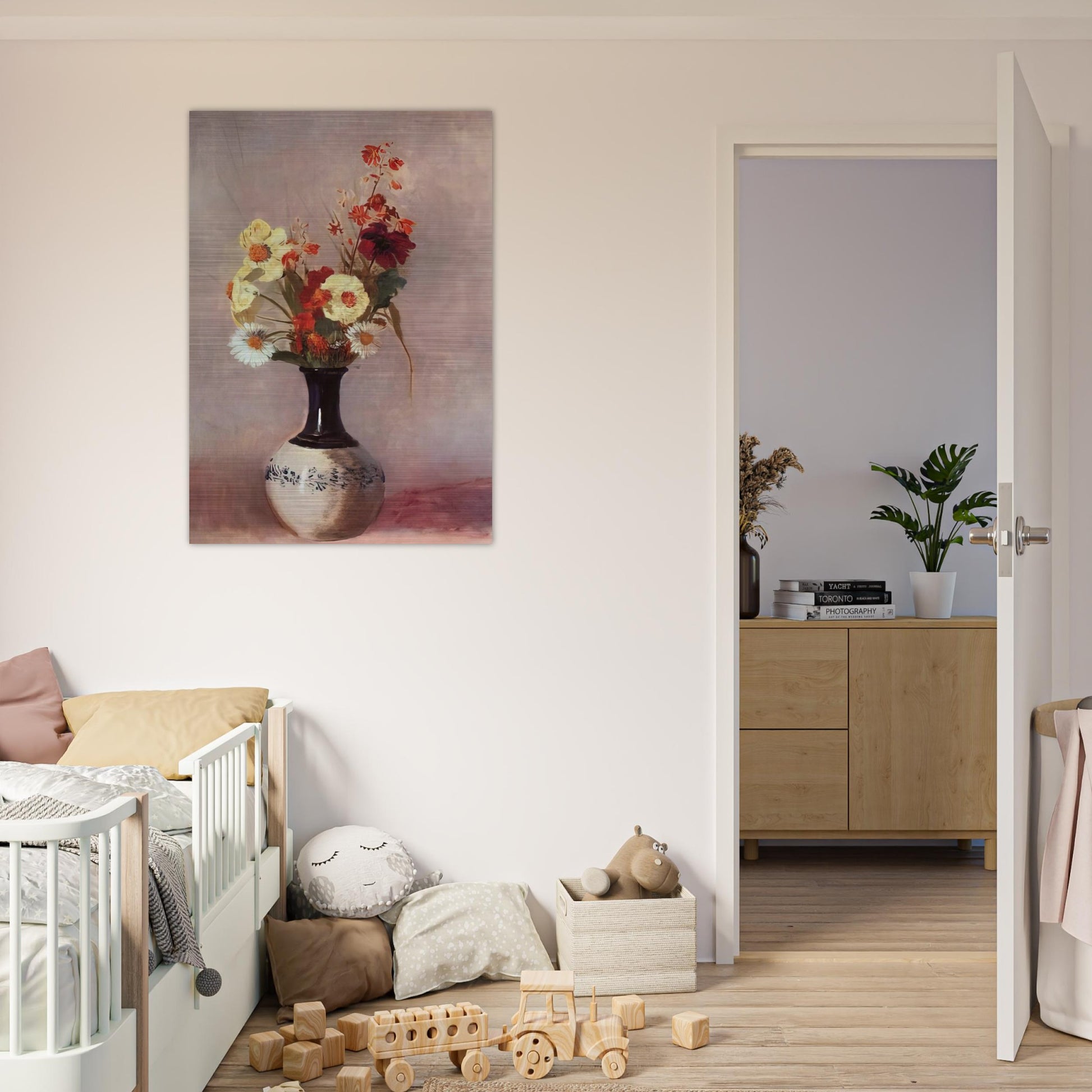 VASE OF FLOWERS 9 - Odilon Redon Brushed Aluminum Print - 70x100 cm / 28x40 inches | Odilon Redon Aluminum Print | Odilon Redon Prints