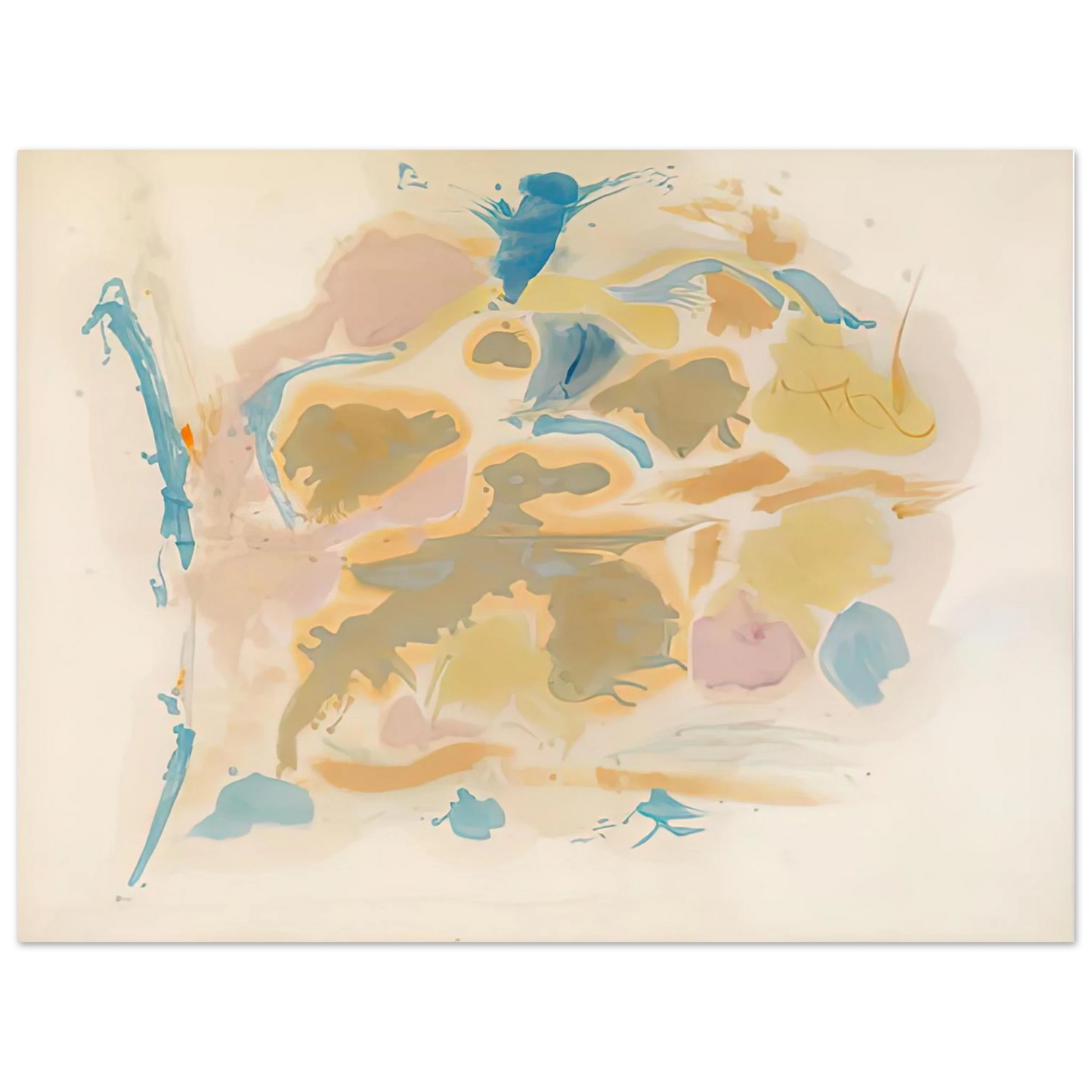 Helen Frankenthaler - Shatter, 1953- Wall Art - 30x40 cm / 12x16 inches - Premium Wooden Framed Poster With Fine Art Paper-canvas - White frame