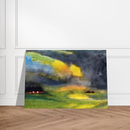 Colored sky above the Marais - Emil Nolde Brushed Aluminum Print - 70x100 cm / 28x40 inches | Emil Nolde Aluminum Print | Emil Nolde Prints