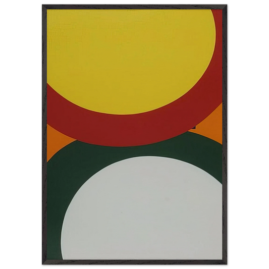 Untitled N2 - Al Held 70x100 cm / 28x40 inches Framed Art Print – Black Wooden Frame