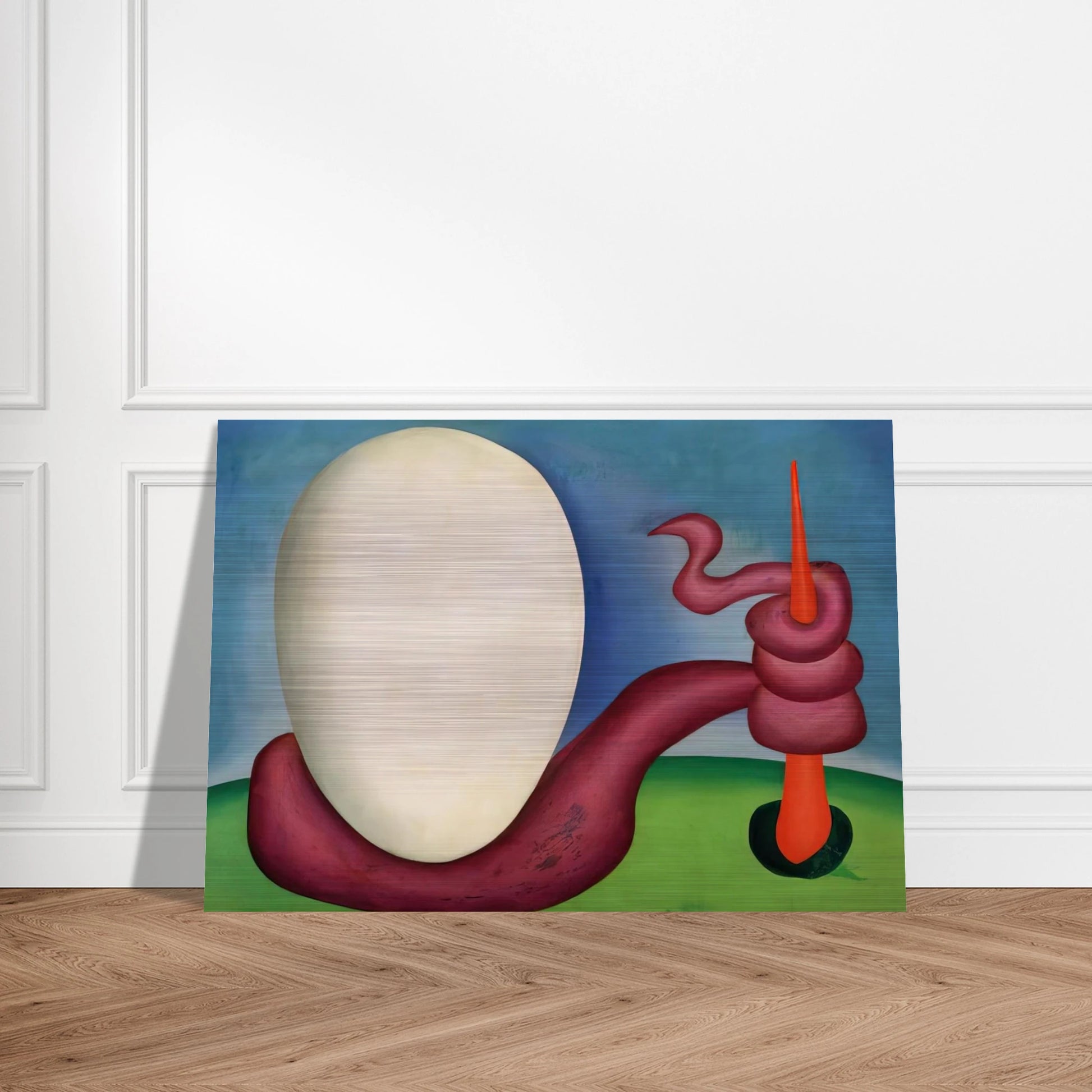 The Egg - Tarsila do Amaral Brushed Aluminum Print - 70x100 cm / 28x40 inches | Tarsila do Amaral Aluminum Print | Tarsila do Amaral Prints