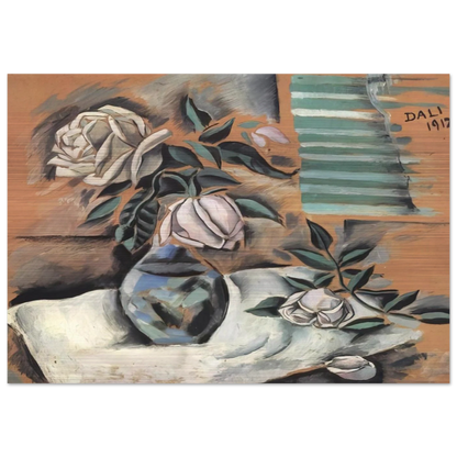 BOUQUET L IMPORTANT C EST LA ROSE - Salvador Dali Brushed Aluminum Print - 70x100 cm / 28x40 inches | Salvador Dali Aluminum Print | Salvador Dali Prints