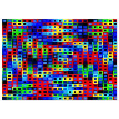 Orion-K - 1972 - Victor Vasarely Brushed Aluminum Print - 70x100 cm / 28x40 inches | Victor Vasarely Aluminum Print | Victor Vasarely Prints