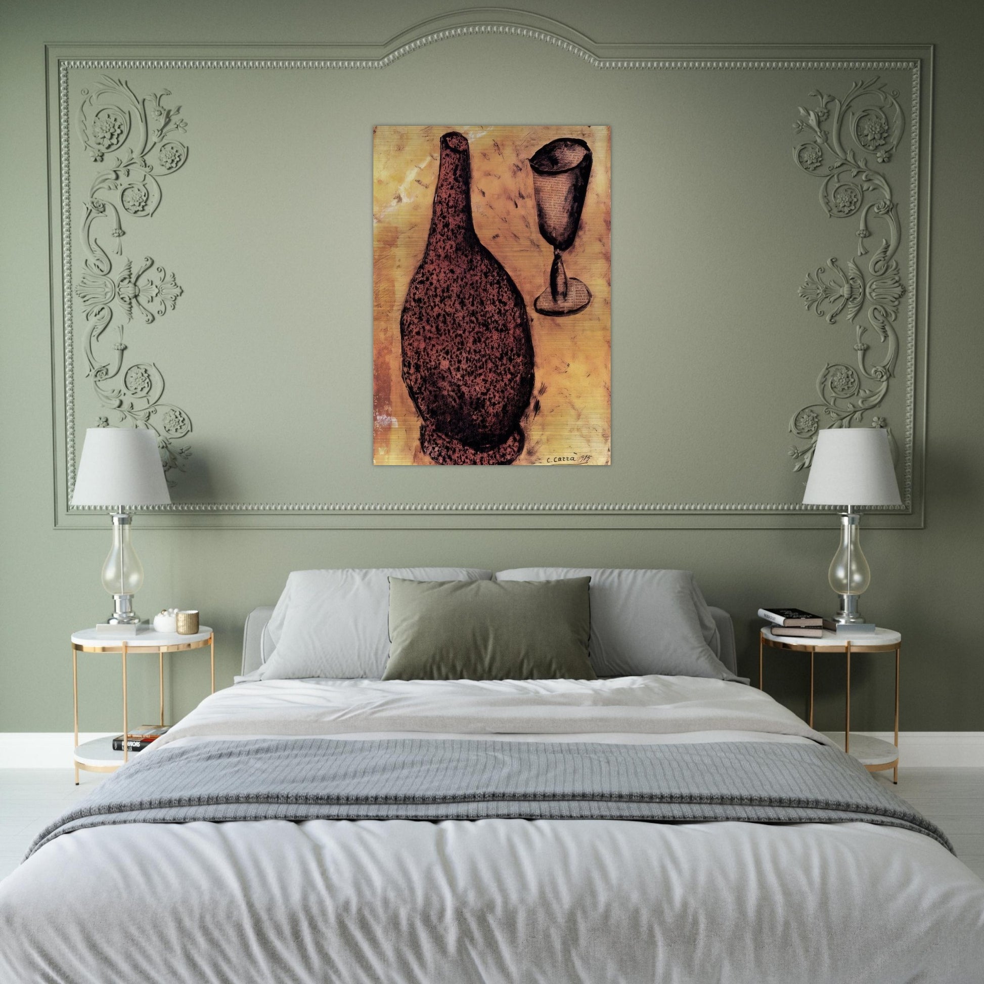 IL FIASCO 1915 - Carlo Carra Brushed Aluminum Print - 70x100 cm / 28x40 inches | Carlo Carra Aluminum Print | Carlo Carra Prints