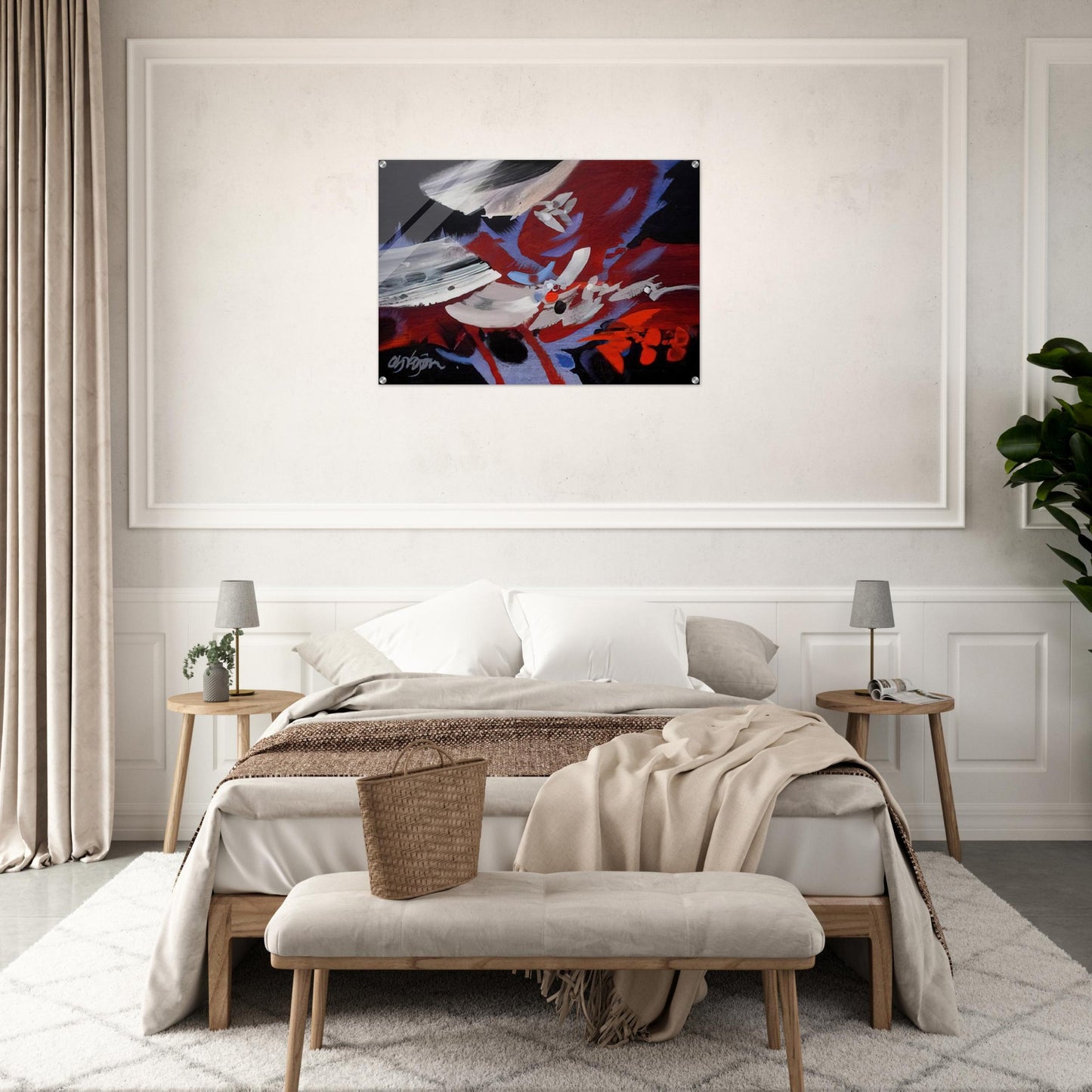 VIENTOS 1989 - Alejandro Obregon Acrylic Print - 70x100 cm / 28x40″ inches | Alejandro Obregon Wall Art | Alejandro Obregon Prints