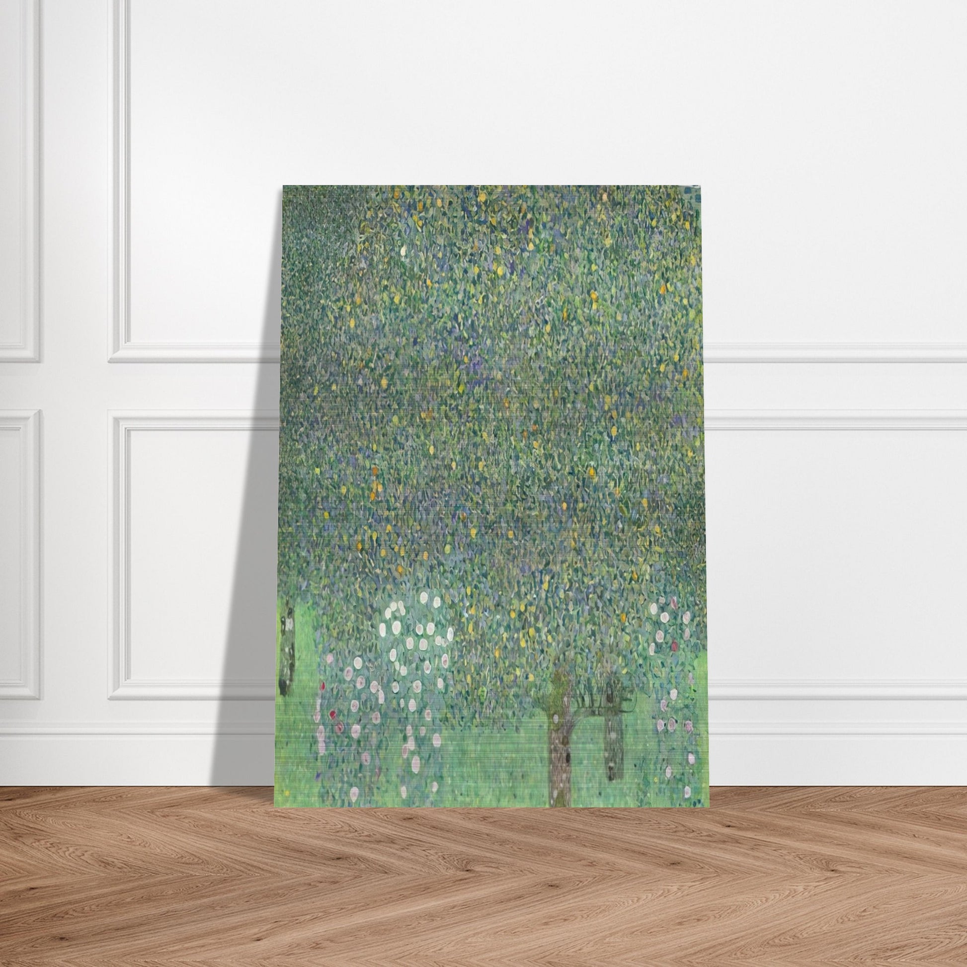 ROSES UNDER THE TREES - Gustav Klimt Brushed Aluminum Print - 70x100 cm / 28x40 inches | Gustav Klimt Aluminum Print | Gustav Klimt Prints