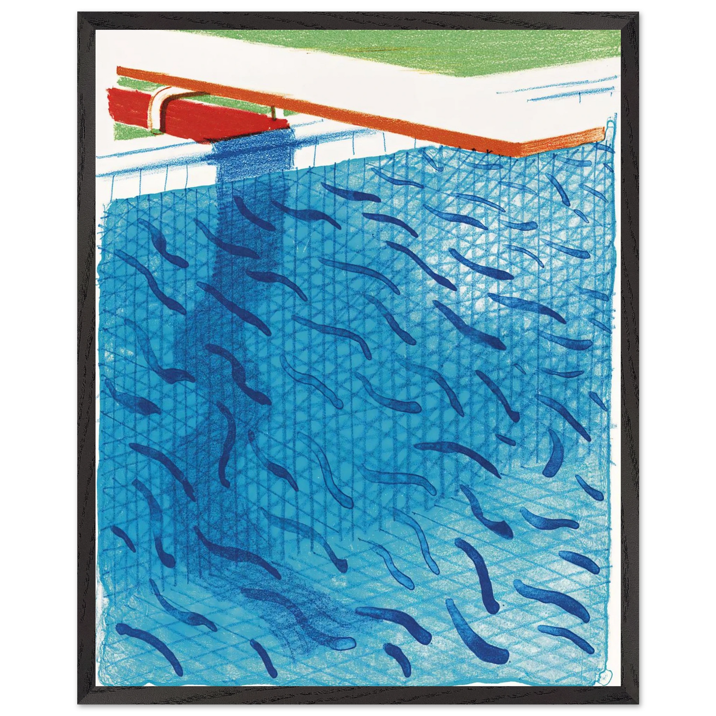 David Hockney - David Hockney Wall art - A1 (59.4 x 84.1  cm) - Premium Wooden Framed Poster With Fine Art Paper-canvas - Black frame