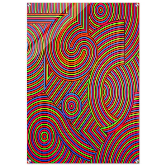 Tekers-MC - 1981 - Victor Vasarely Acrylic Print - 70x100 cm / 28x40″ inches | Victor Vasarely Wall Art | Victor Vasarely Prints