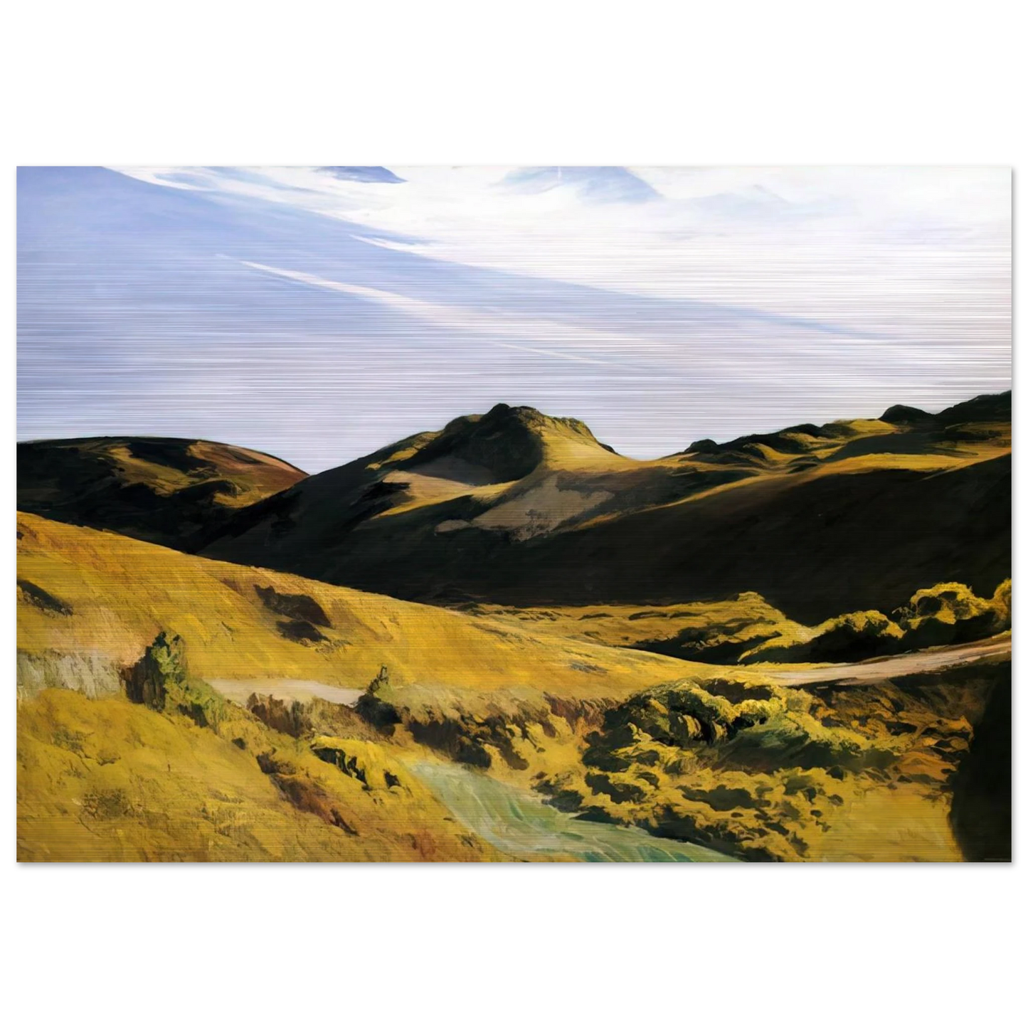 The Camel s Hump - Edward Hopper Brushed Aluminum Print - 70x100 cm / 28x40 inches | Edward Hopper Aluminum Print | Edward Hopper Prints