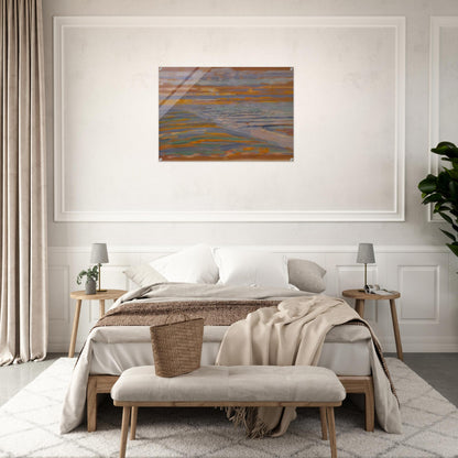 View from the Dunes with Beach and Piers - Piet Mondrian Acrylic Print - 70x100 cm / 28x40″ inches | Piet Mondrian Wall Art | Piet Mondrian Prints