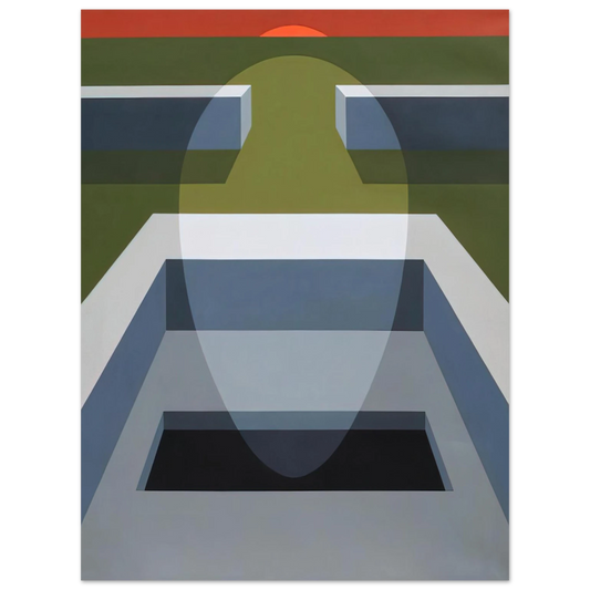 Clarence Holbrook Carter - Transection No. 7 - 1970  75x100 cm / 30x40inches Fine Art Poster